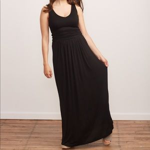 Black cotton maxi dress